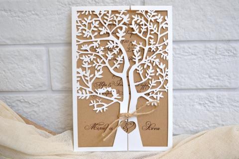 Προσκλητήρια γάμου laser cut -Γ1719 - <p>;To Δέντρο της Ζωής ;. Μοναδικό προσκλητήριο γάμου, τύπου Laser Cut.</p>...