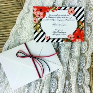 Προσκλητήρια γάμου 2016 -Γ1658 - <p>Rustic προσκλητήριο γάμου με σφυρήλατο λευκό φάκελο...</p>...