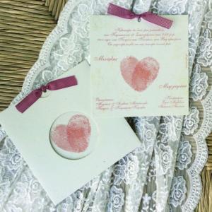 Προσκλητήρια γάμου πρωτότυπα -Γ1664 - <p>Συρταρωτό προσκλητήριο γάμου από οικολογικό χαρτί με θέμα αποτυπώματα σε σάπιο μήλο αποχρώσεις!</p>...