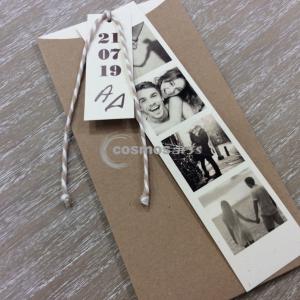 Προσκλητήριο γάμου ΣΕΛΙΔΟΔΕΙΤΗΣ - Γ1902 - <p>Προσκλητήριο γάμου σελιδοδείκτης με φωτογραφίες ζευγαριού</p>...